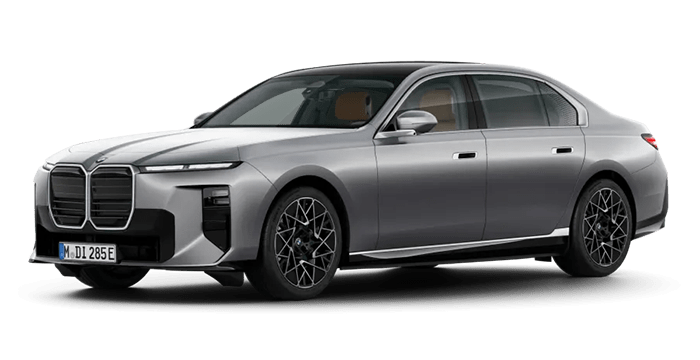 Moderne BMW Limousine in silberner Metalliclackierung, präsentiert eine elegante und sportliche Silhouette. Ausgestattet mit markanten Frontscheinwerfern und einem auffälligen Kühlergrill, vermittelt das Fahrzeug ein Gefühl von Luxus und Dynamik. Ideal für die Fahrzeugübersicht auf der Webseite.